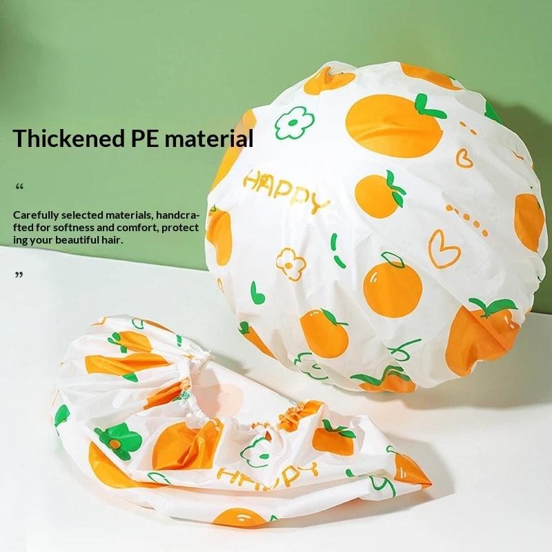 Waterproof Shower Caps - 100% Waterproof Thickened Single-Layer Head Cover For Women'S Hair Protection