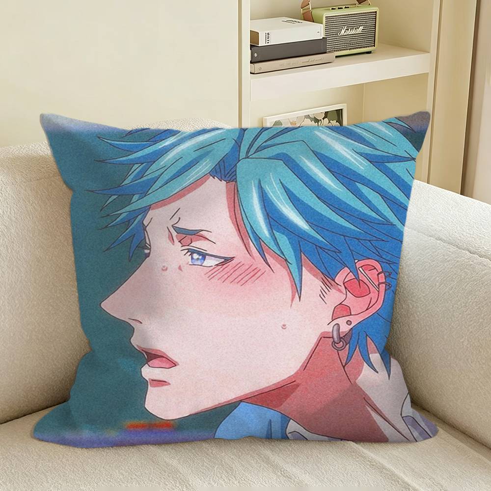 YBC BLAnime Tamura Yui Square Sofa Pillow Cover Solid Color Living Room Home Decor Cushion Case