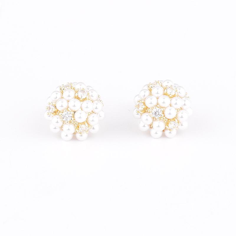 2025 Light Luxury Cluster Pearl Stud Earrings - Exquisite & Unique High-End Style