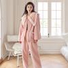 Xiaohongshu 1011 autumn and winter new flannel women's pajamas, soft and warm, thickened high-end loungewear