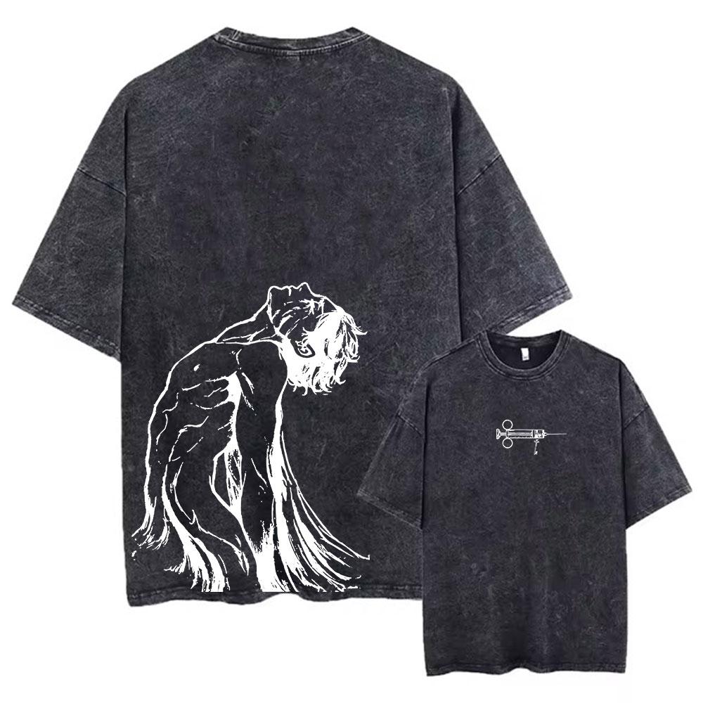 

Мужская уличная футболка с принтом аниме «Атака титанов», винтажная футболка Харадзюку, летний хлопковый топ для мужчин и женщин 3XL