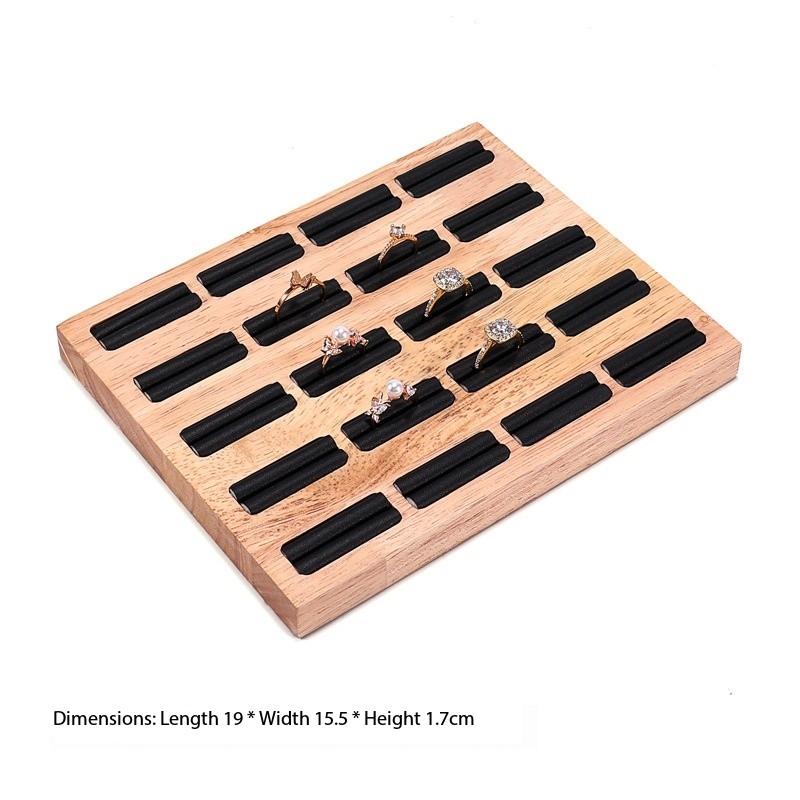 Solid Wood Jewelry Display Tray Ring Earrings Plate Earing Card Jewelry Counter Display Props Rack  Jewelry Boxes and Packaging