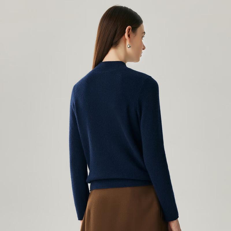 Zhaojun Women's Half-High Collar 100% Cashmere Sweater