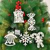 1 Bag Christmas Snowflake Ornaments Decoration Xmas Tree Pendant Christmas Candy Cane Bell Pendant