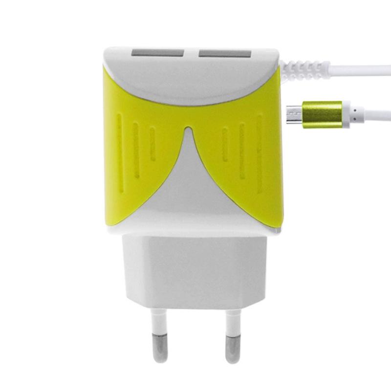 Mobile Phone Charger White Charging Universal Android USB Charger 2.1A Direct Charging Head with Cable