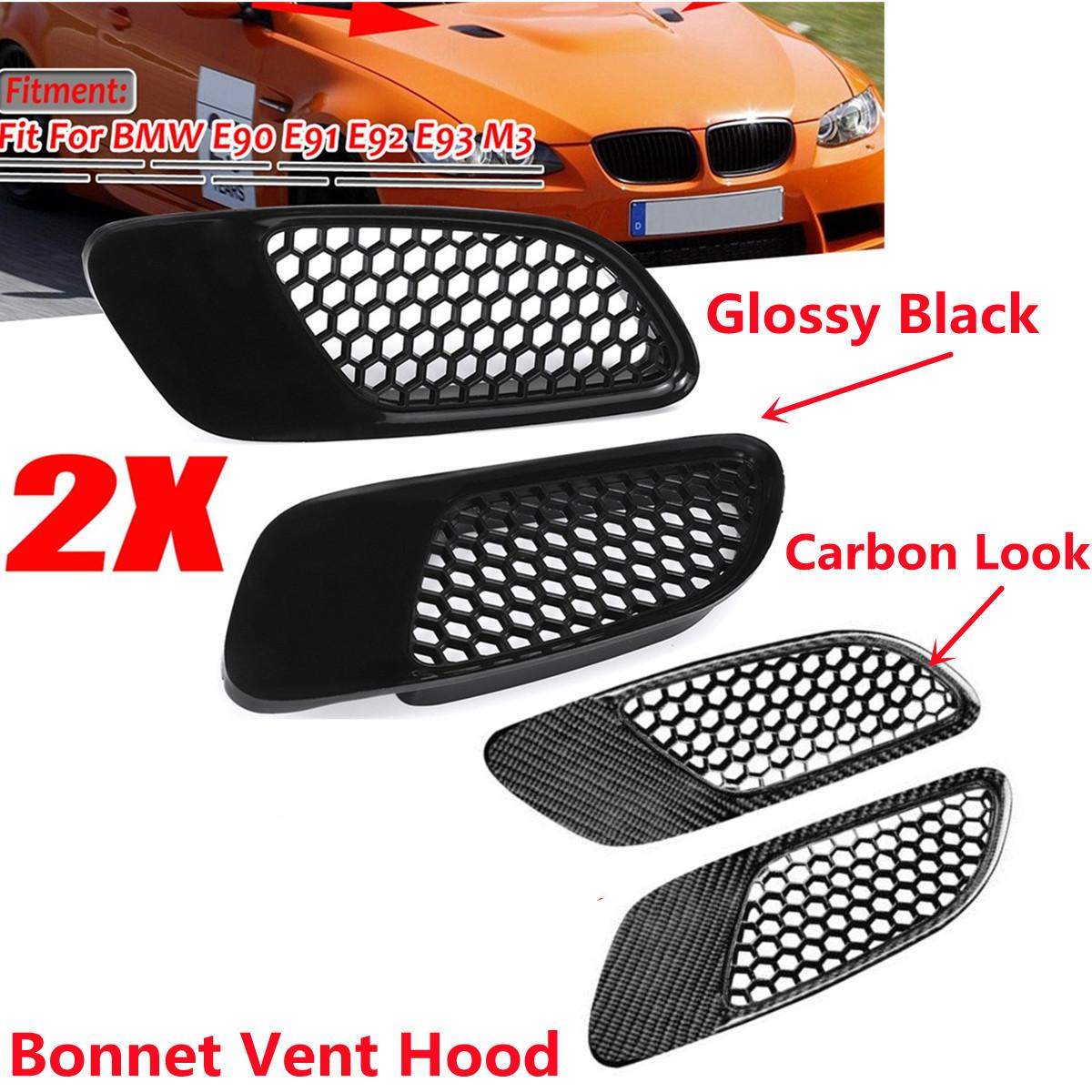 

Глянцевий чорний/вуглецеве волокно капот двигуна вентиляційні жалюзі вентиляційні жалюзі повітряна кришка капота вентиляційна кришка для BMW E90 E91 E92 E93 M3 Кришка повітрозабірника Glossy Black