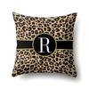 Polyester Pillow Case Leopard Print Decoration Home 26 English Letter Printing Pillow Case