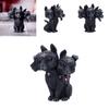 Three Decorative Diabarkus Headed Dog Resin Figurine Modern Style For Festivities Halloween