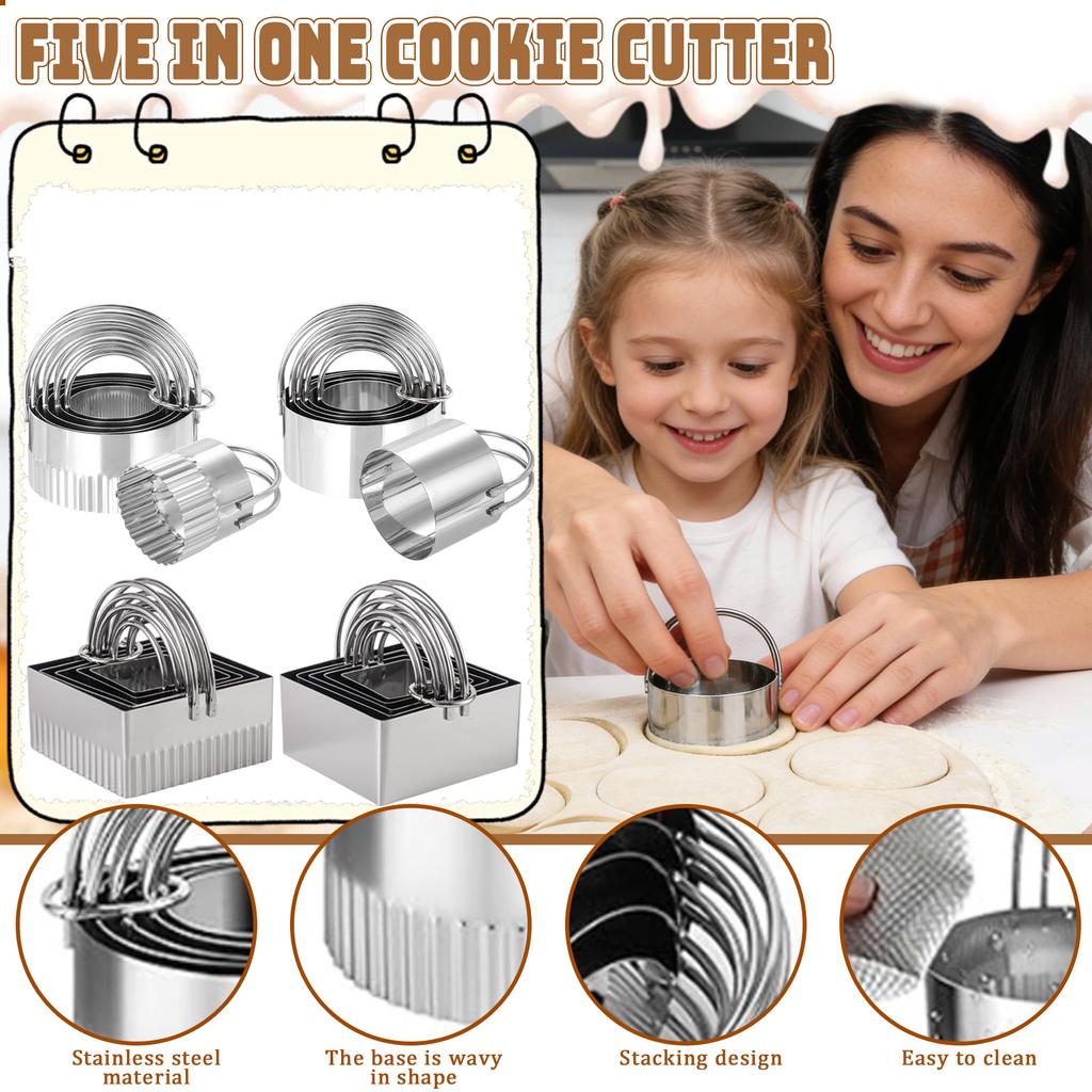 Stainless Steel Cookie Cutter Set, Food-grade Safe Baking Tool, Multiple Sizes To Meet Baking Needs, Sturdy, , -resistant, Easy To Clean