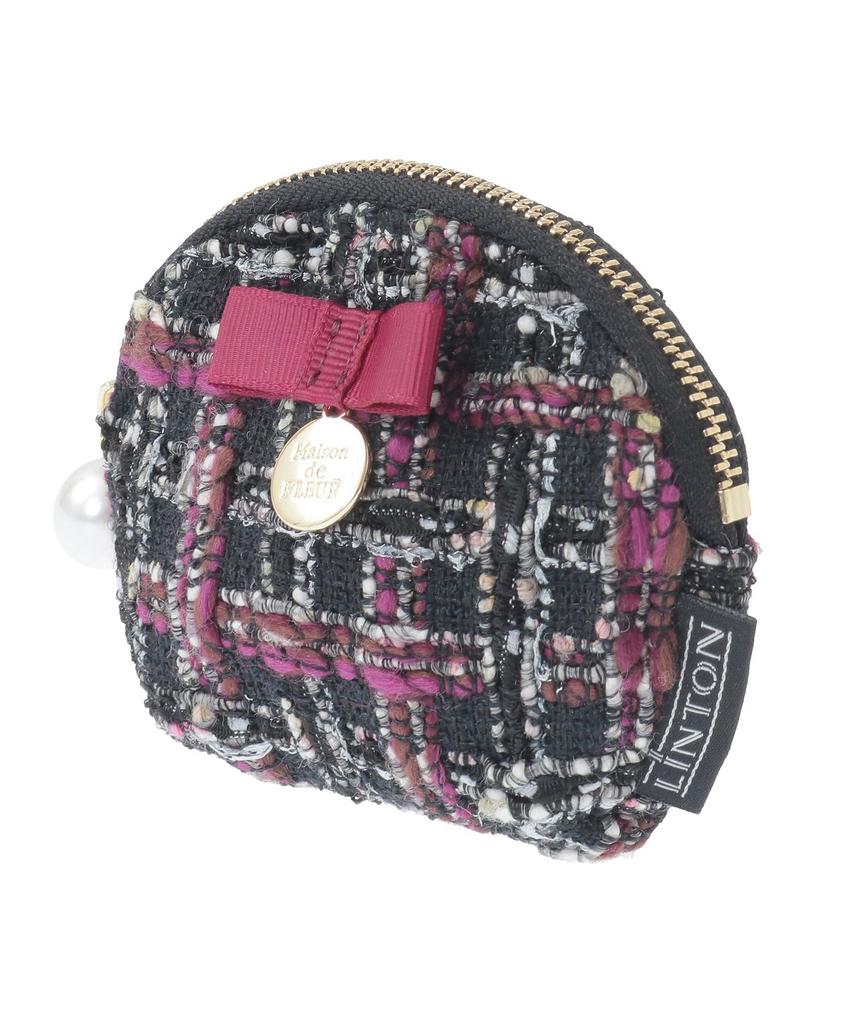 Maison de Fleur Linton Tweed Portemonneetje voor Dames, Off-White