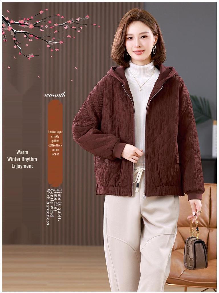 Women's Cotton-Padded Coat: 2024 Autumn/Winter Loose Fit, Plus Size, Short, Thickened, Warm Outerwear.