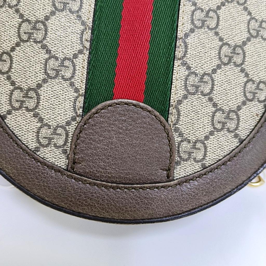 [Pre-Owned] Gucci Ophidia GG Mini Round Bag 'Beige' - Good #MQ866J
