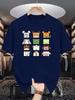 Chinese Zodiac Square Animal Cartoon Graphic Unisexs T Shirt Crew Neck Short Sleeve Tees Cultural Print Gift For Cute Animal Lovers