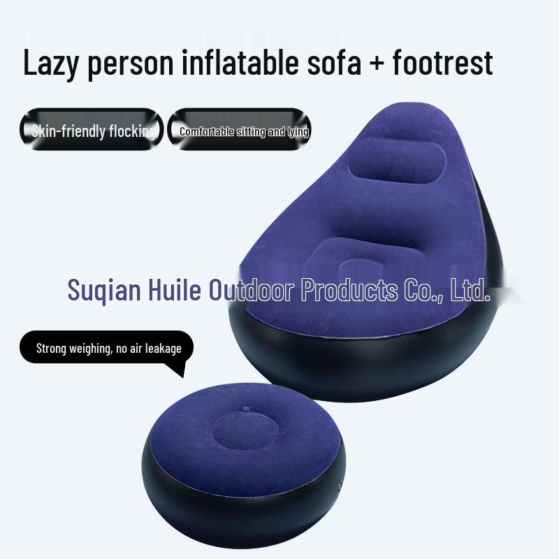 Inflatable Sofa with Footrest – Versatile Outdoor and Indoor Folding Chair for Leisure and Camping