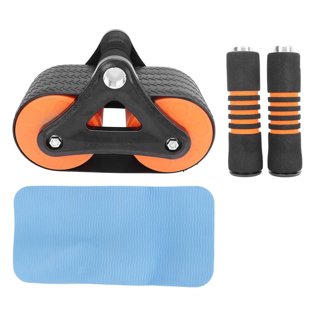 Abdominal Roller Wheel Automatic Springback Abdominal Wheel With Ergonomic Handle Knee Pad For Home Gym Orange