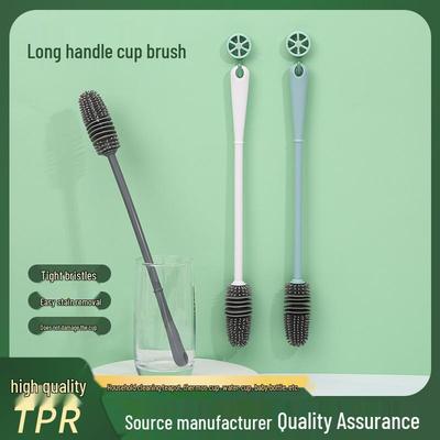Silikonbecher- und Flaschenbürste mit langem Griff zur Spaltenreinigung
