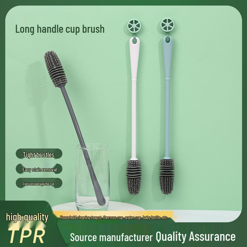 Silicone Long Handle Cup & Bottle Brush for Crevice Cleaning