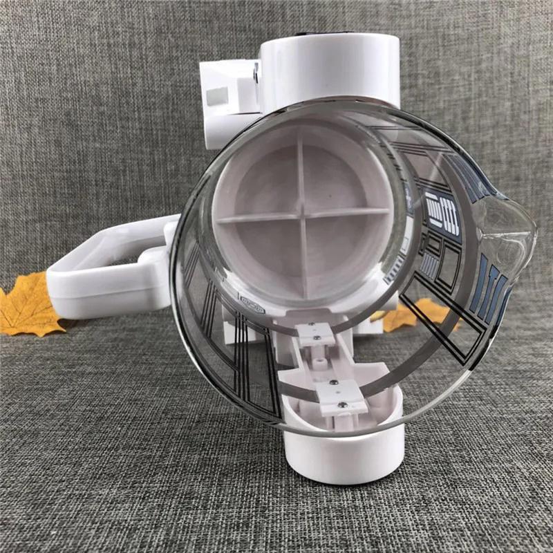 960ml Ruční kávovar Kreslený robot Kancelář Domácnost Manuální Termo hrnec Nerezový Lisovací Mini Kávovar