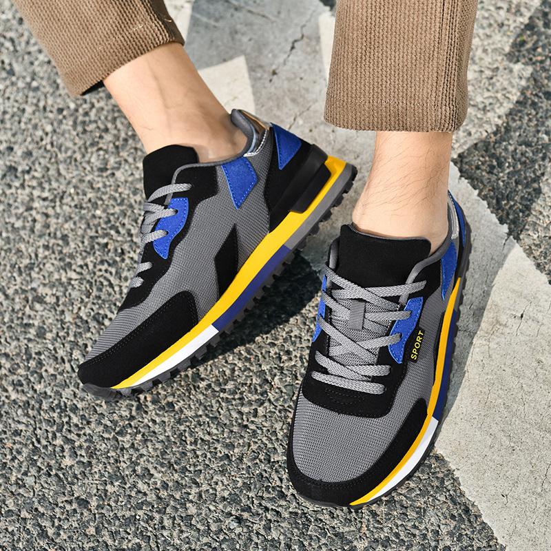 Herren Vier-Jahreszeiten atmungsaktive Outdoor Speed-Laufschuhe lässige Sneaker verschleißfeste weiche Sohle bequeme Rennsport-Sportschuhe