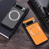Coque Google Pixel 6/7/8 à Texture Tissu Magnétique Couverture Complète – Couleur Unie