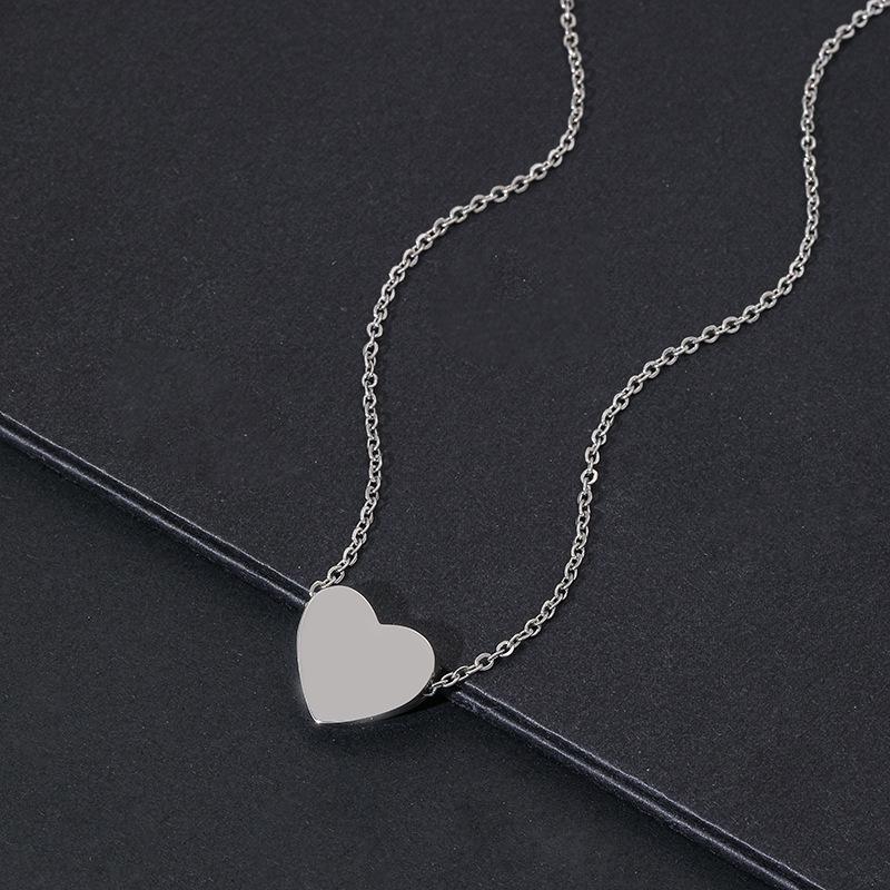 Stainless Steel Gold Heart & Alphabet Bead Necklace A-Z