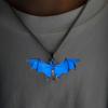 Bat Halloween Necklace Punk Style Hip Hop Neck Chains Luminous Pendant Necklace  Halloween