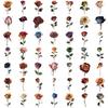 50 Transparent Dry Flowers Sticker Pack Waterproof Transparent PET Manual Material Decorative Guitar Notebook