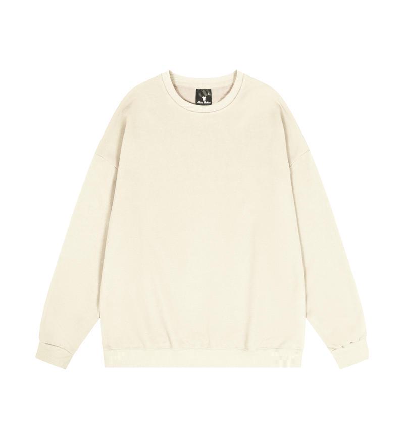 Loose Solid Color Round Neck Hoodie - Unisex Long Sleeve for Couples, Spring & Autumn