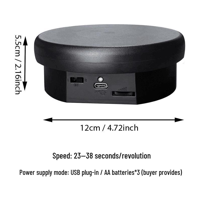 Mini Electric 10cm Rotating Display Stand for Product Showcase