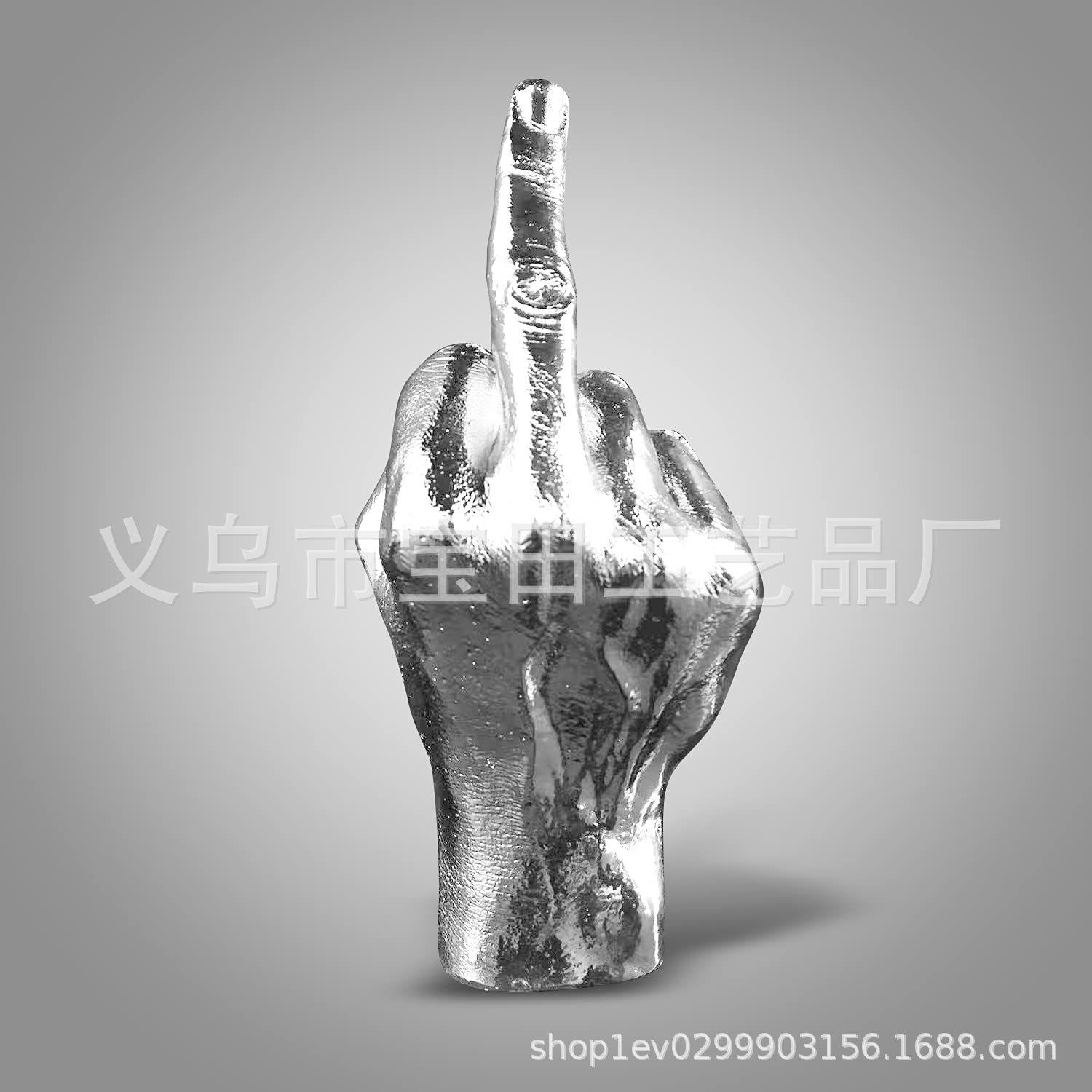 

Personality resin gesture middle finger statue finger sculpture decoration home art ornament decoration