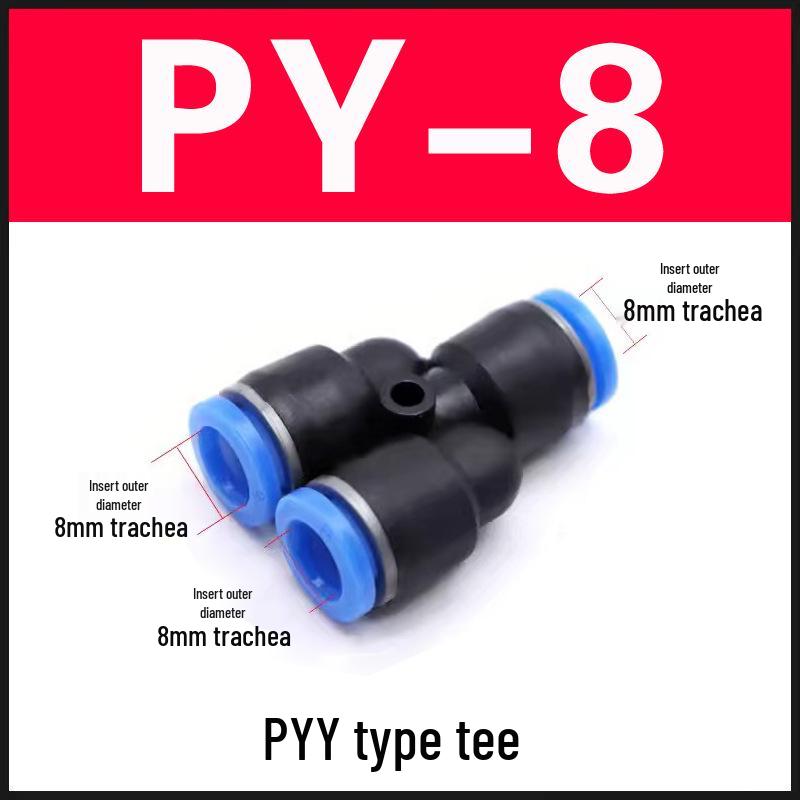 Fitinguri pneumatice cu conectare rapidă: Tub PU Aer Drept, PV Tip L, PE Tip T, PY Tip Y
