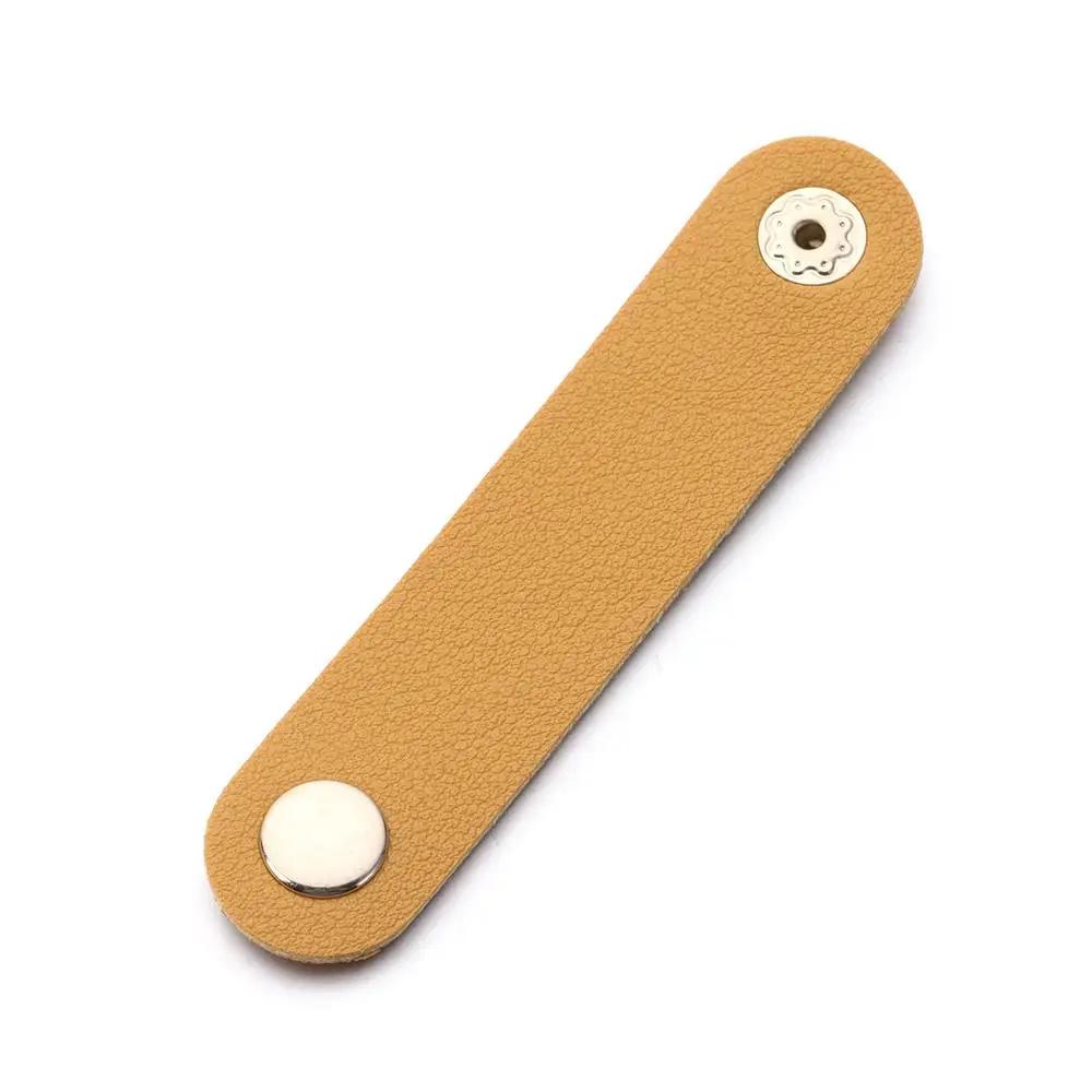 1Pcs Leather Cable Winder Wire Ties Cord Organizer Cable Strap Tie Wrap Cord Management Holder Keeper Earphone Wrap