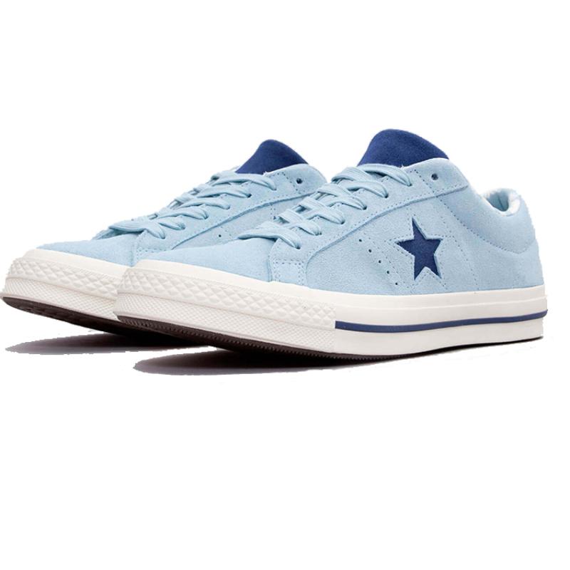 Converse One Star Ox Vintage Casual Board Shoes Unisex Aqua Blue