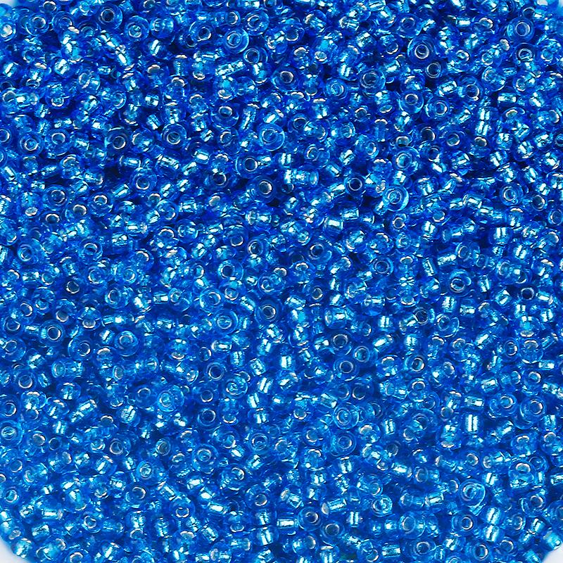 10/50g Czech Glass Seed Beads Inner Silver Loose Spacer Rice Beads For Jewelry Making Colorful Round Bead DIY Earrings Bracelet