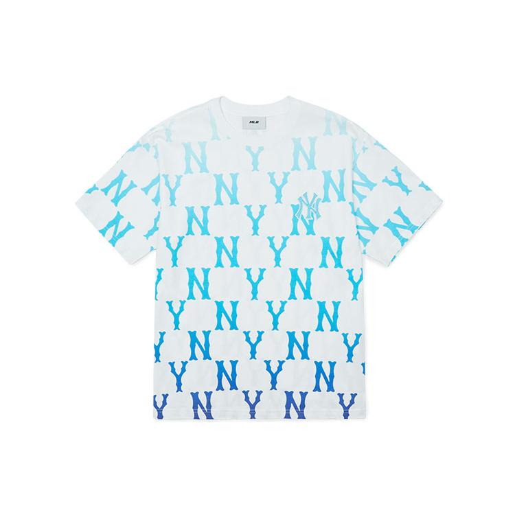 New MLB SS22 Drop Shoulder Sleeve T-Shirt Unisex Blue 3ATSM6223-50BLS