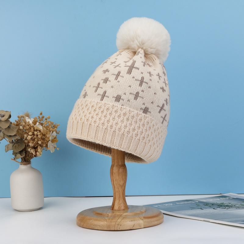 Women S Sweet Knit Hat Winter Warm Windproof Beanie Cap