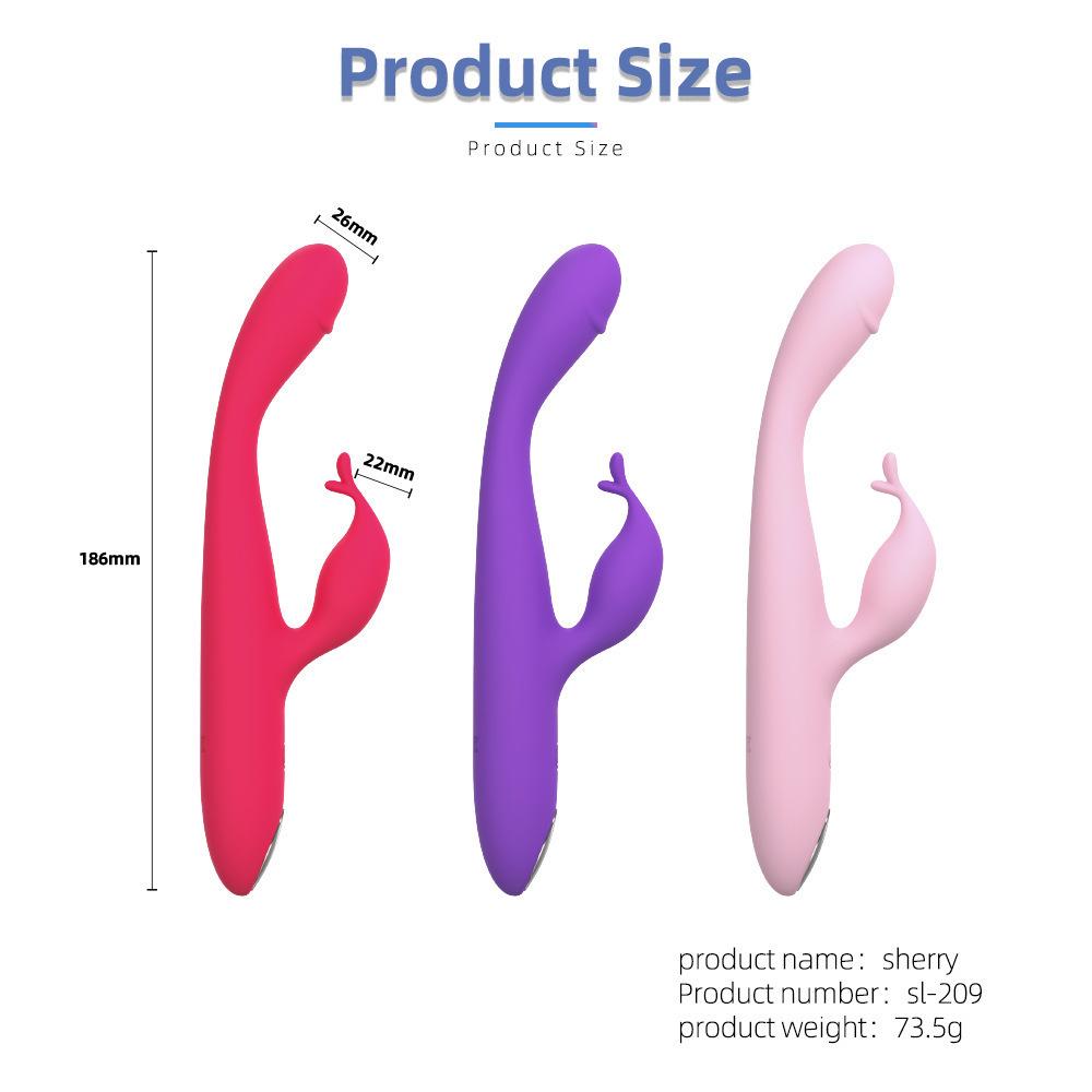 Sherry Dual-Head Rabbit Vibrator: G-Spot & Clitoral Stimulator for Women
