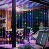 Outdoor Solar Curtain String Lights Garden Home Christmas Decoration 2025 Summer Wedding Party Decor Festoon Fairy Garland Lamp