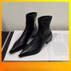 Naked Shoes, Pointed Boots, New Women's Shoes, Single Boots, Fashionable and Casual Ankle Boots