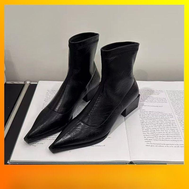 

Туфли-лодочки, Ботильоны с острым носком, Новая женская обувь, Одинарные ботинки, Модные и повседневные ботильоны 35