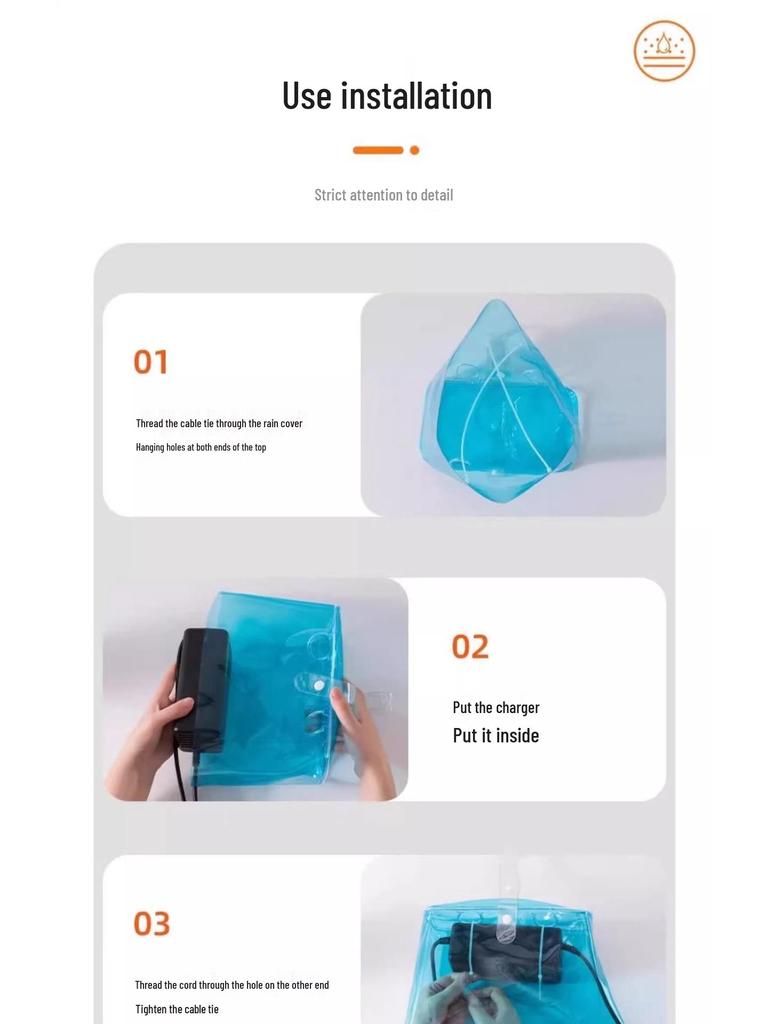 Husă Impermeabilă pentru Încărcător Vehicul Electric, Prelungitor Bicicletă și Cablu de Încărcare - Geantă Exterioară Rezistentă la Ploaie