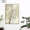 Abstract Watercolor Yellowing Forest Trees Poster and Prints Wall Art Canvas Painting Nordic Pictures for Modern Home Decoration