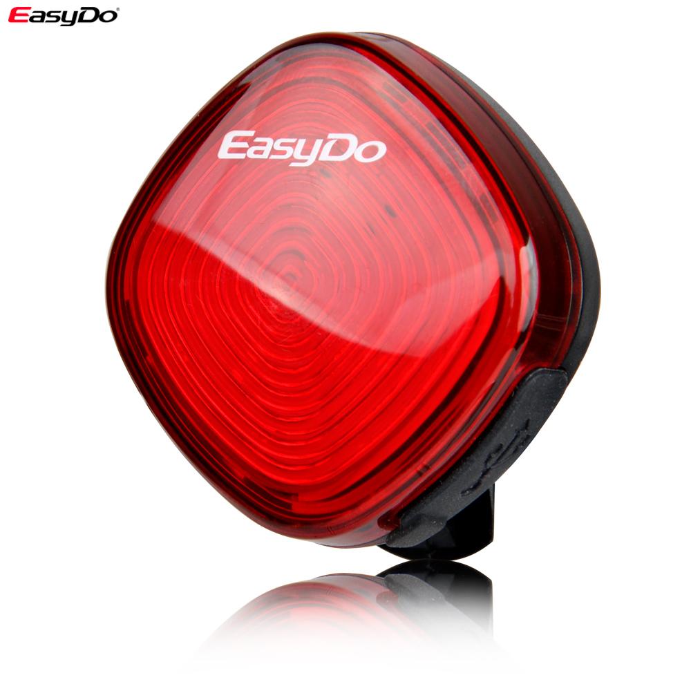 Easydo Rear Bicycle Helmet Taillight Road Mountain Bike Smart Cycling Light USB Rechargeable Waterproof Safety Warning LED Lamps красный