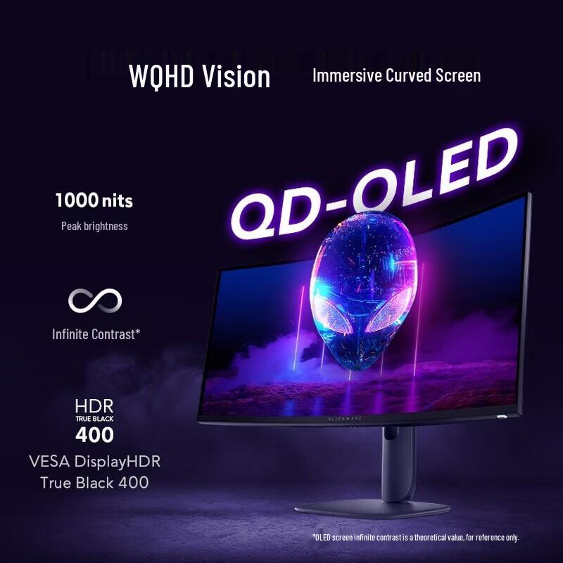 Dell AW3425DW 34-inch WQHD QD-OLED Curved Gaming Monitor (CN version)
