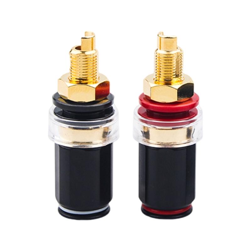Copper Speaker Connectors Female Terminals for Home Theater Male Bananas Plugs High Conductivity