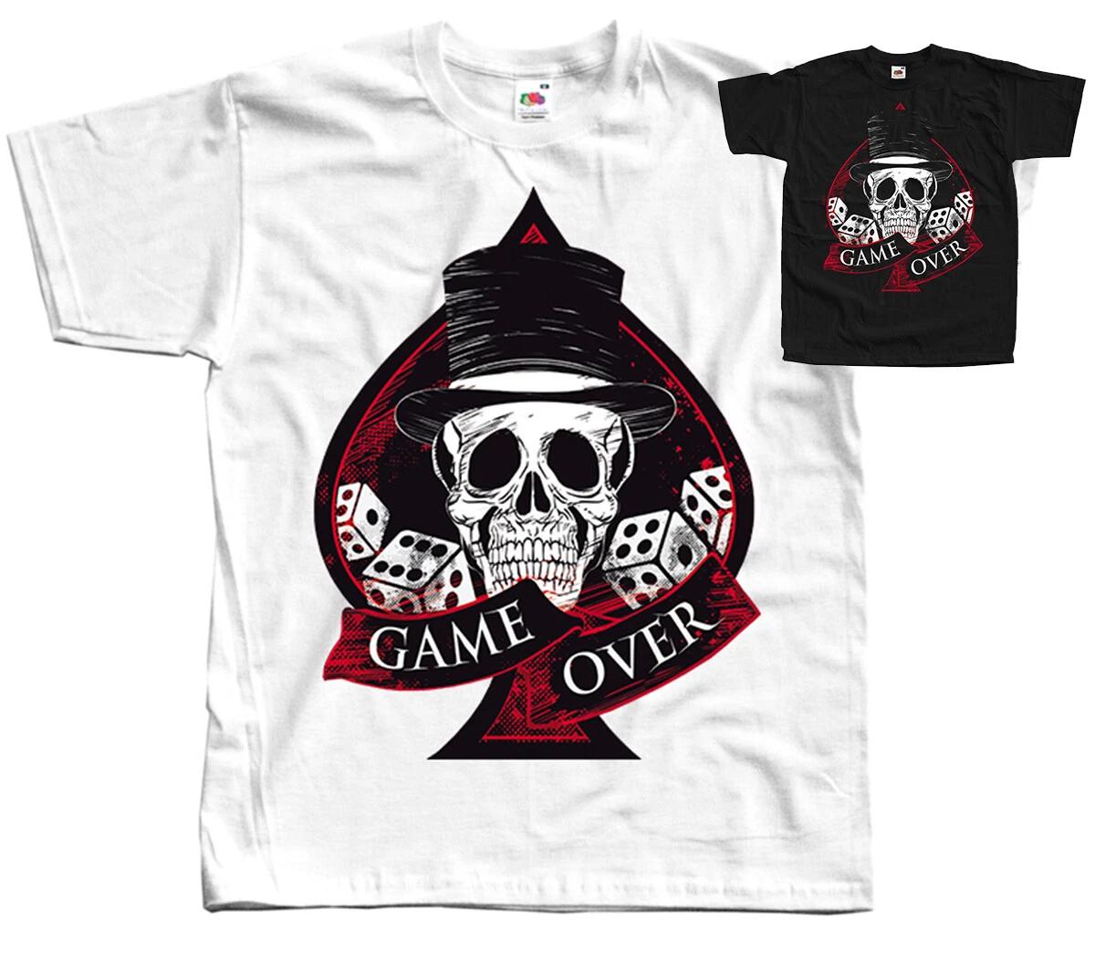 Game Over COMPUTER GAME T-Shirt WHITE BLACK All sizes S-5XL 2XL