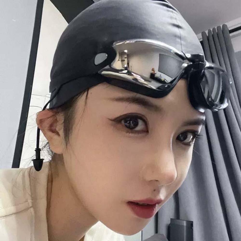 Waterproof Swim Glasses with Earplugs Dazzling Colors Anti-fog Swimming Eyewear  Snorkeling