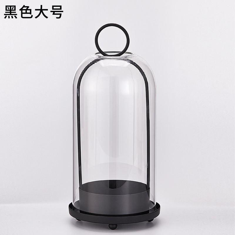 Candle Holder Metal Glass Romantic Table Decor