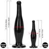 Black Bottle Shape Anal Plug with Sucker Anal Dilator Adult Sex Toy Masturbator Fisting Big Dick Realistic Dildo PVC BDSM