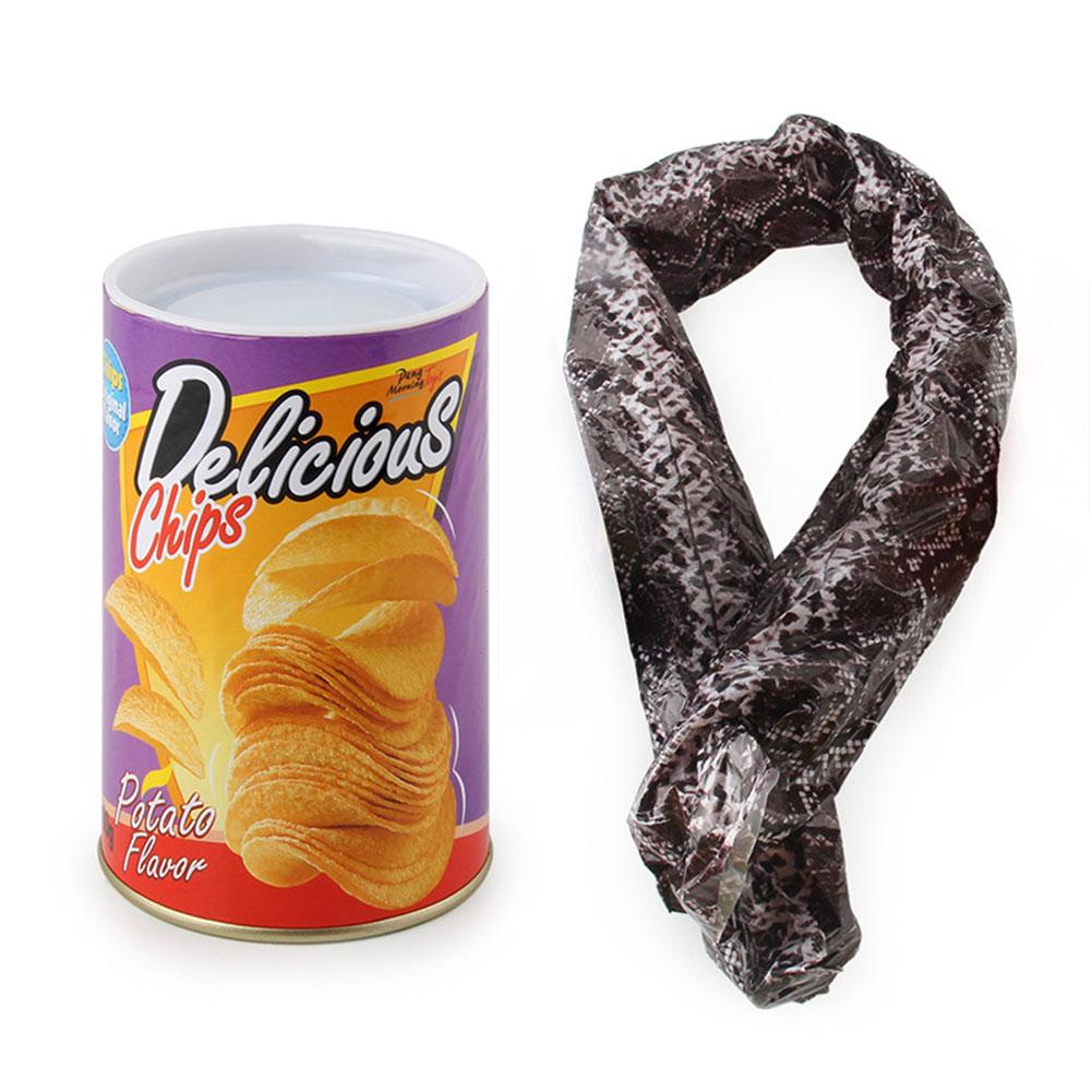 Tricky Toys Potato Chips Snake Toy Potato Snake Chip Joke Can Toys Snake Gifts Tricky Simulatio Q3D6
